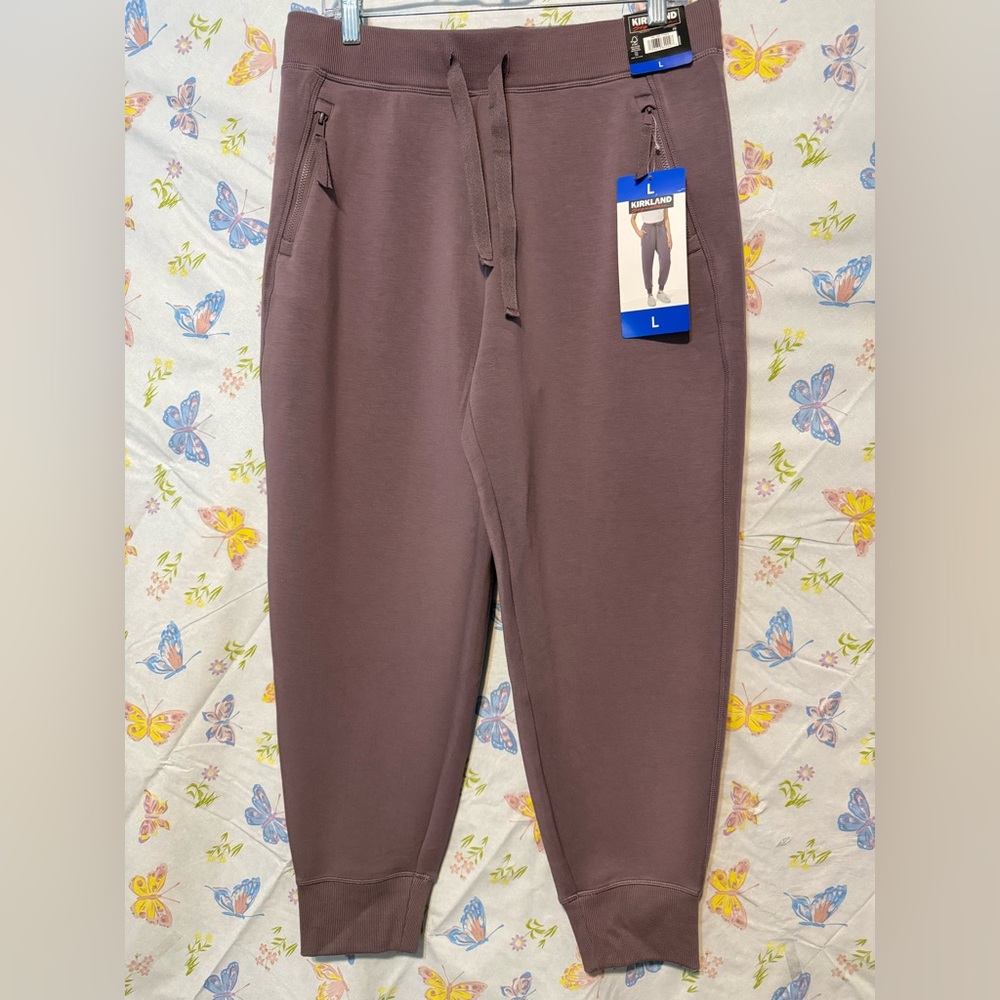 Kirkland Signature Ladies Active Joggers Purple Size Large NWT